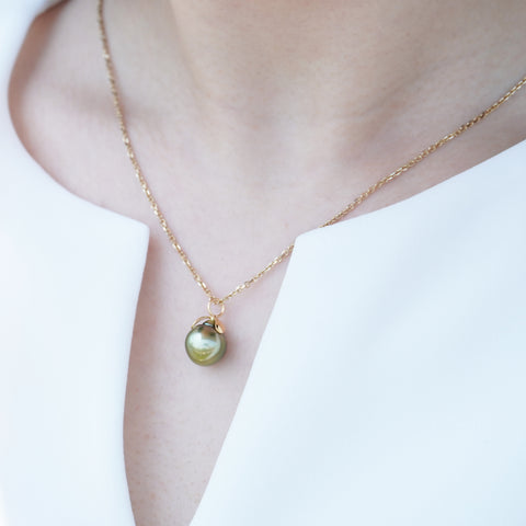 Petit fleur K18×Tahitian pearl