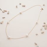 Keshi Station necklace K18YG