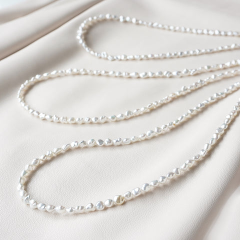 Akoya keshi pearl necklace